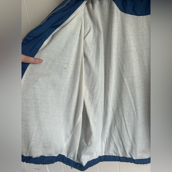 Vintage Kokanee, Blue Windbreaker Rain Jacket, size M, pockets - Picture 6 of 11